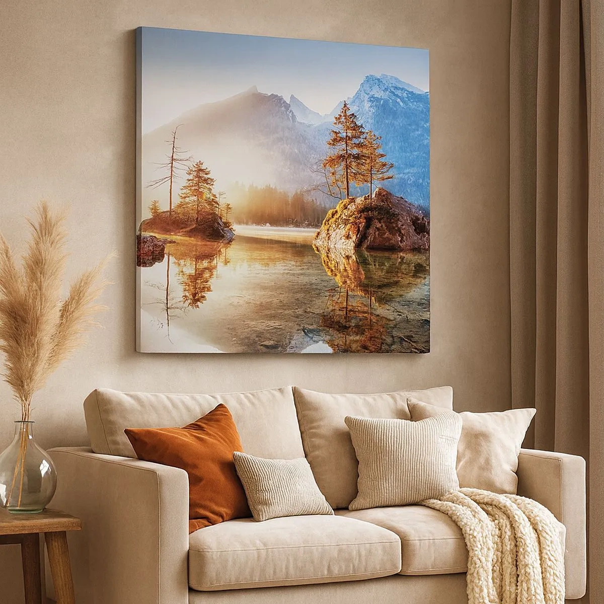 Quadro em tela - A natureza sob uma nova luz - 30x30 cm