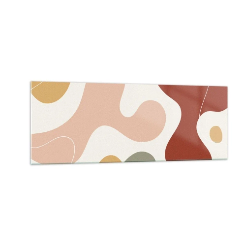 Quadro em vidro - Ziguezagues ornamentais - 140x50 cm