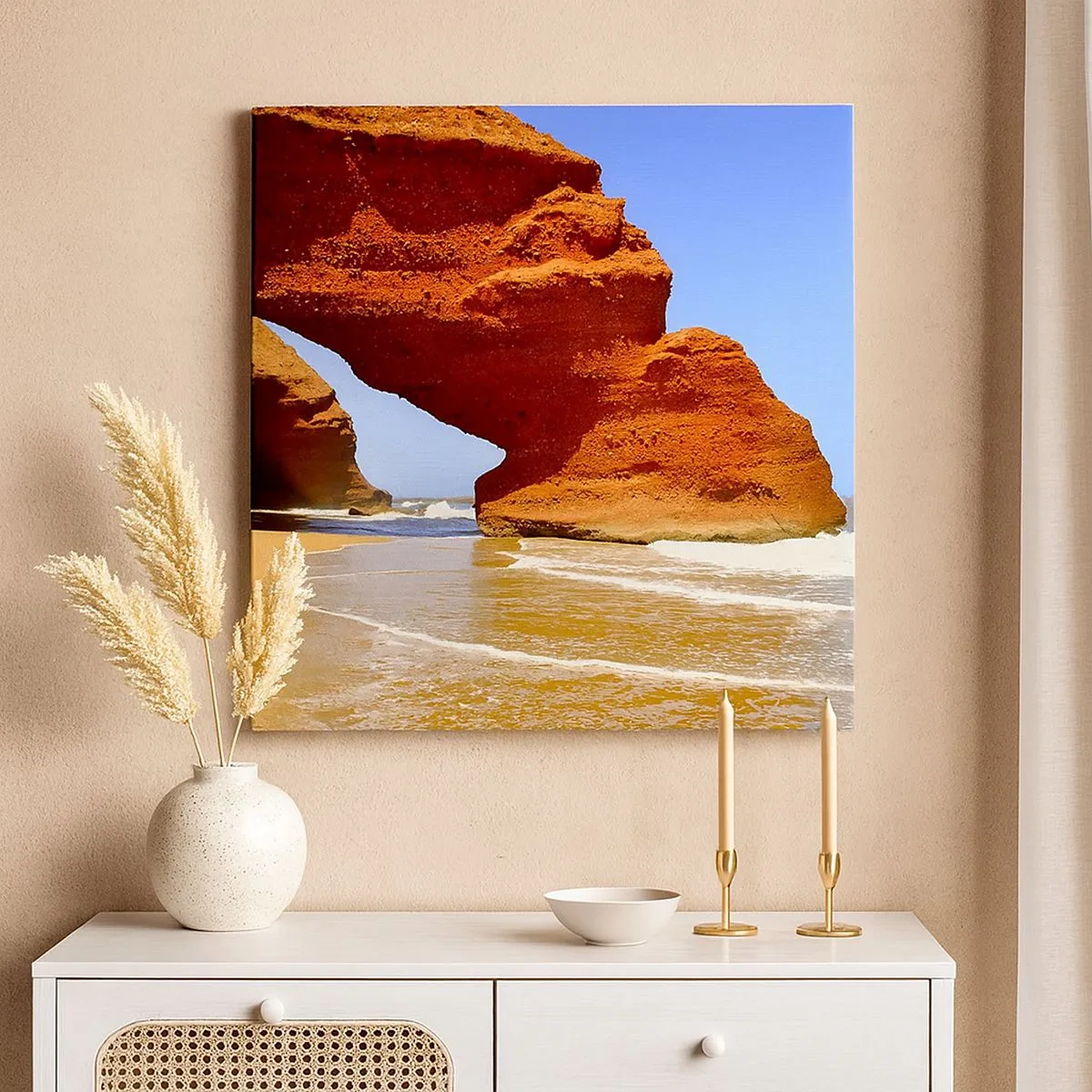 Quadro em tela - Água e vento por milhares de anos - 30x30 cm