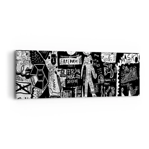 Quadro em tela - O direito e a alegria da juventude espiritual - 90x30 cm