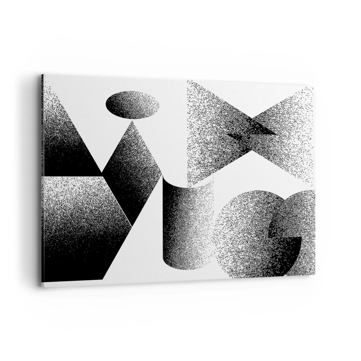 Quadro em tela - Ângulos e ovais - 100x70 cm