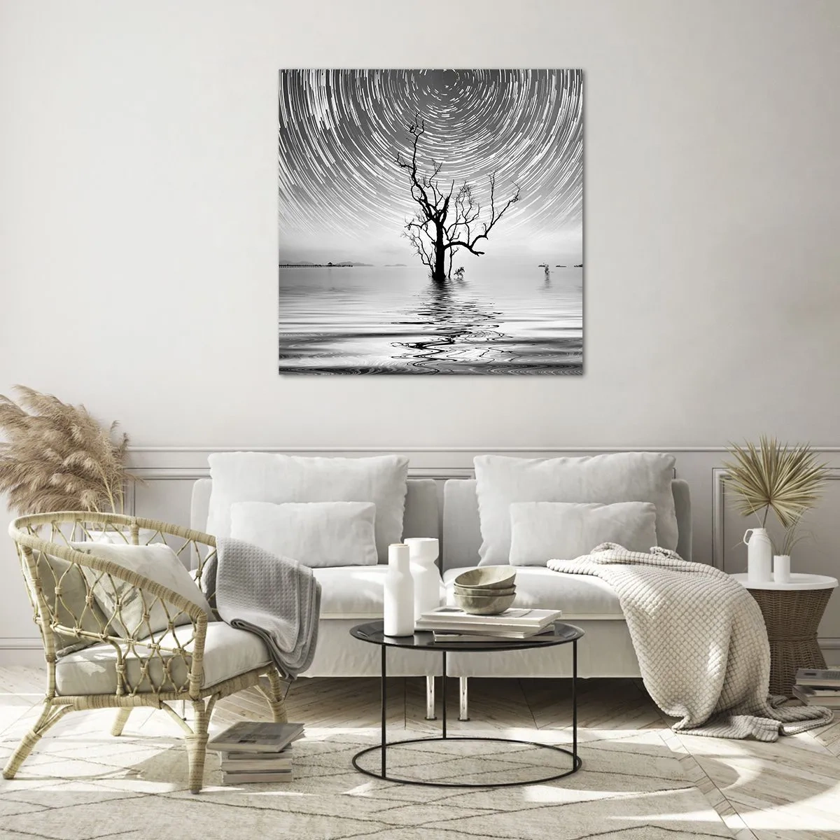 Quadro em vidro - Sinfonia da natureza - 30x30 cm