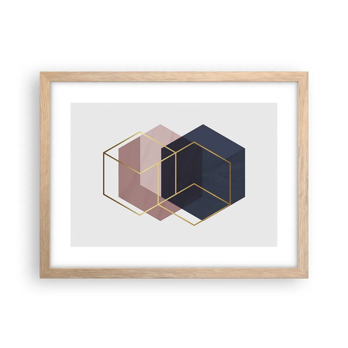 Pôster com moldura de carvalho claro - O poder da simplicidade - 40x30 cm