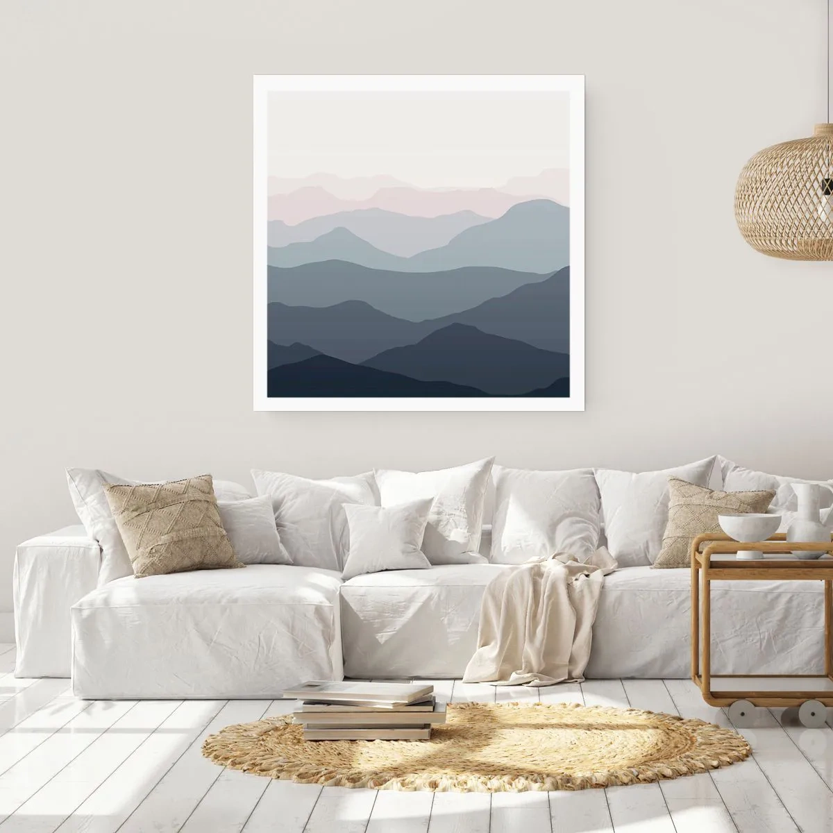 Pôster - Ondas de montanha - 60x60 cm