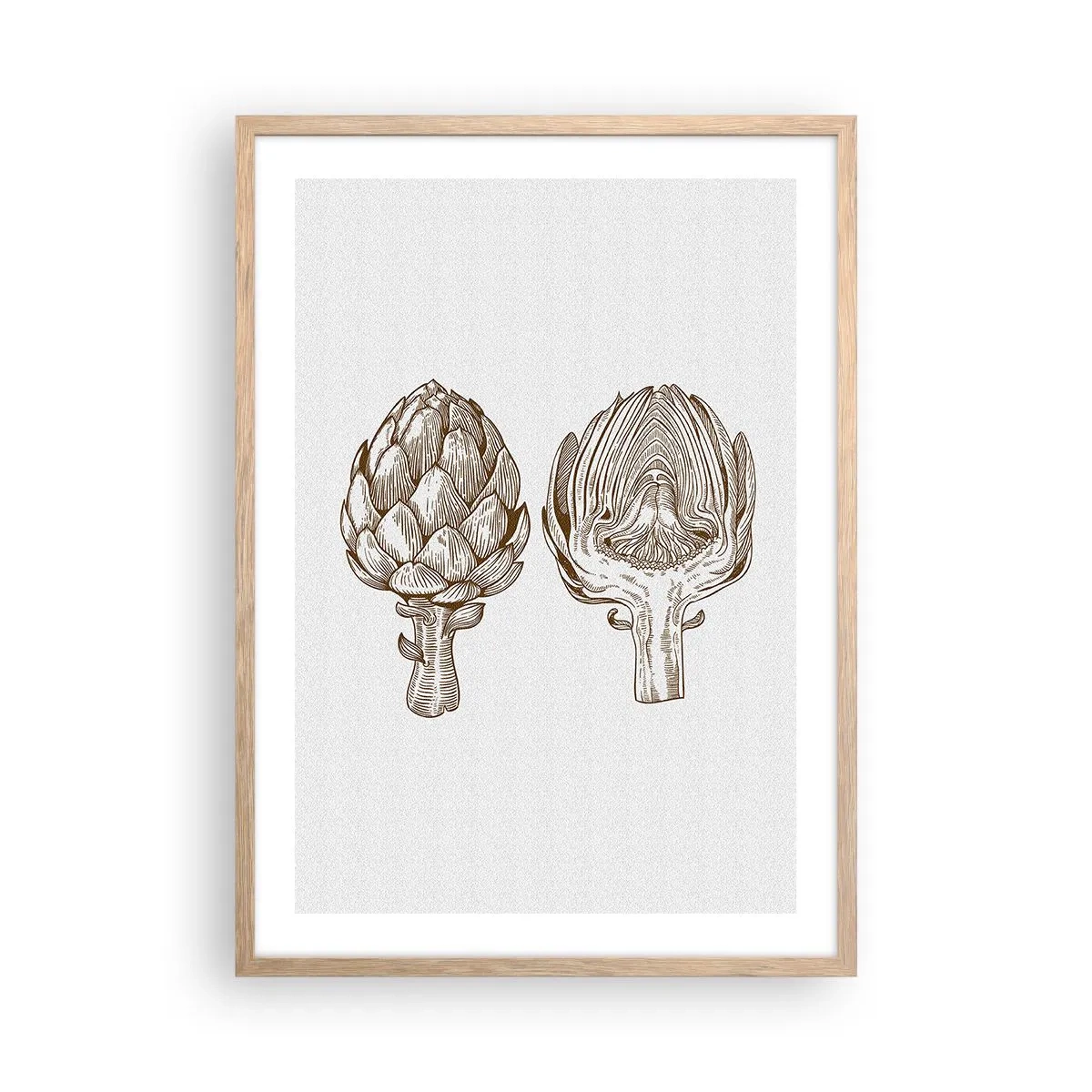 Pôster com moldura de carvalho claro - Aula de anatomia - 50x70 cm