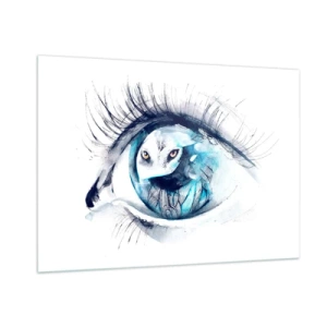 Quadro em vidro - Cara a cara com o selvagem - 100x70 cm