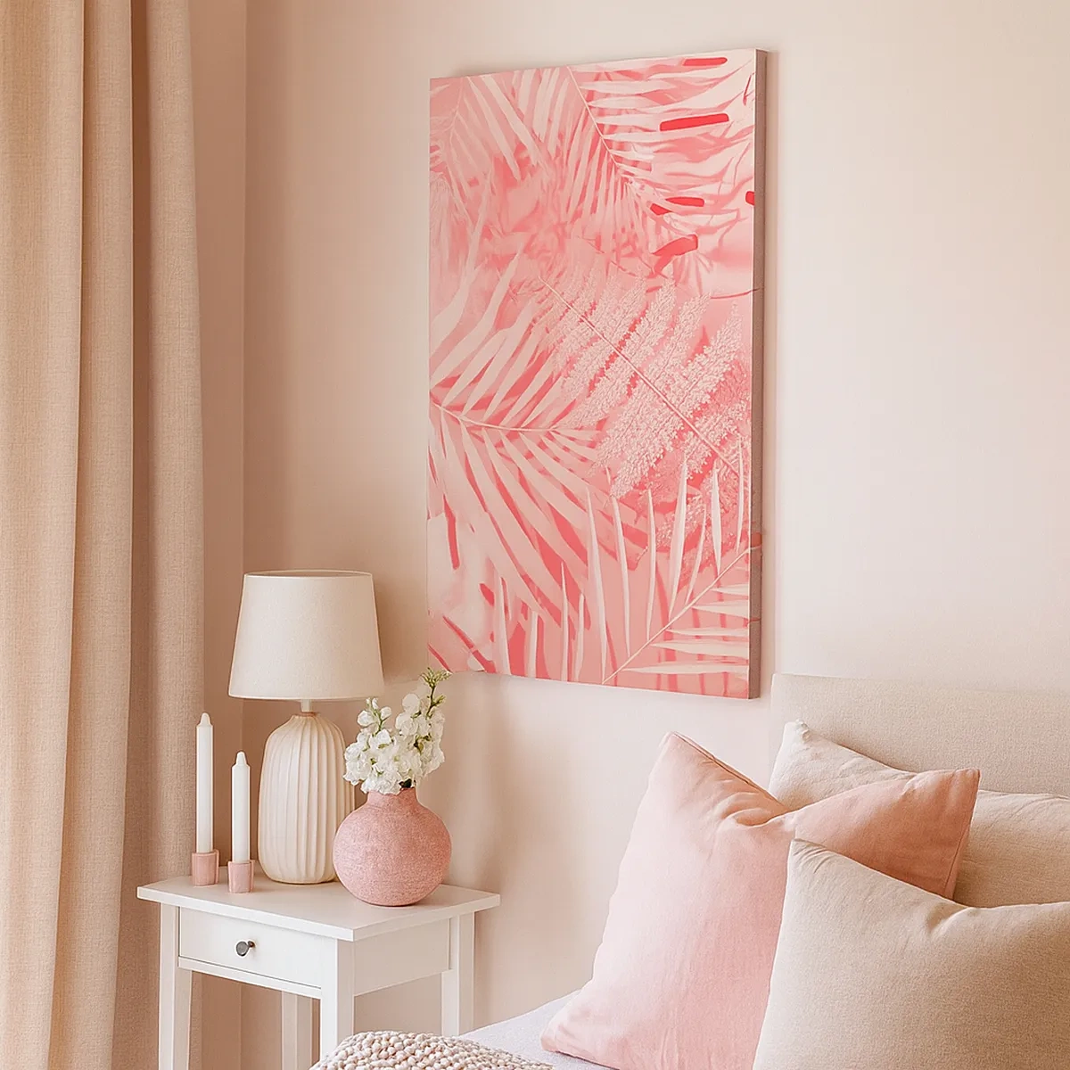Quadro em tela - Conceito cor-de-rosa - 50x70 cm