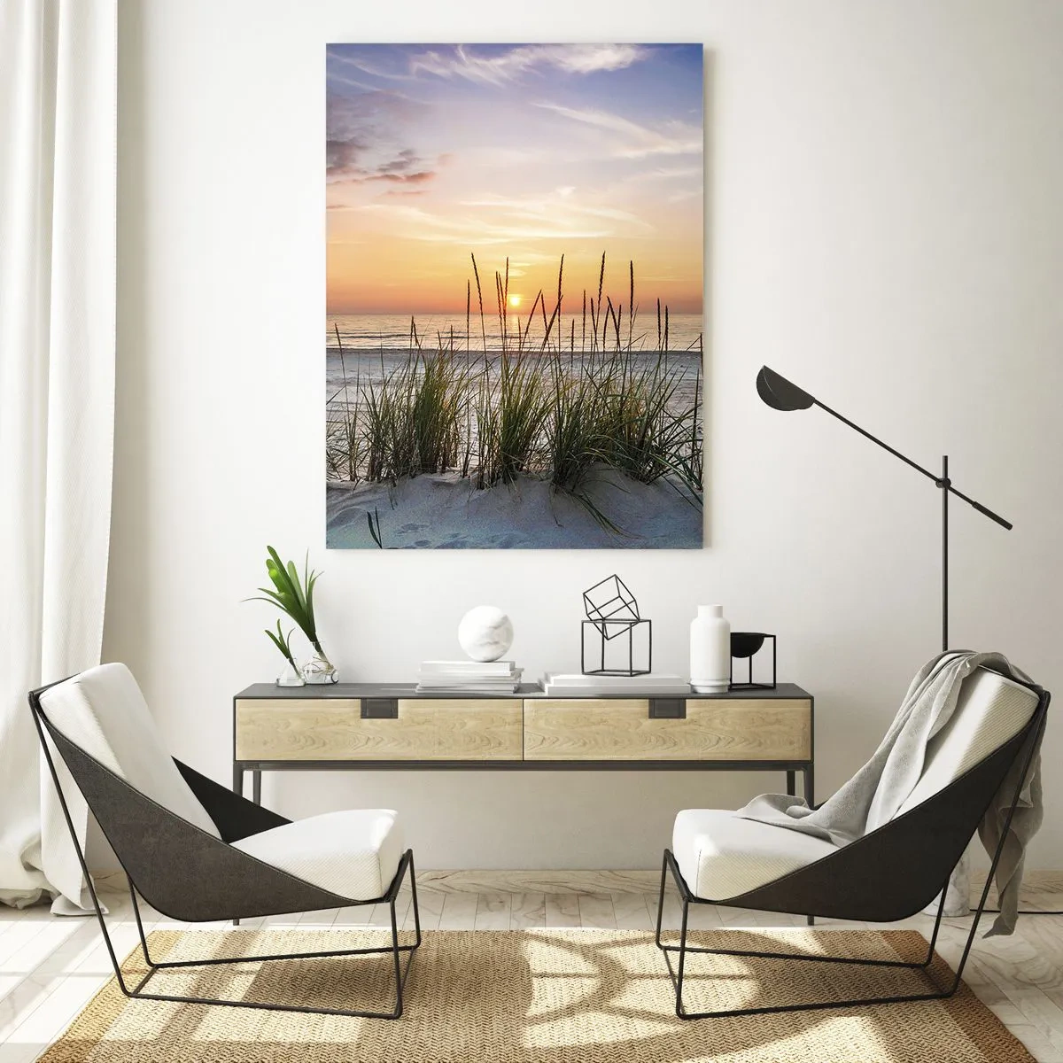 Quadro em vidro - Olhe, pense, sinta - 50x70 cm