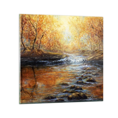 Quadro em vidro - Riacho Dourado - 30x30 cm