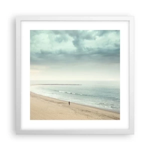 Pôster em moldura branca - Em busca da paz - 40x40 cm