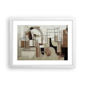 Pôster em moldura branca - Paisagem urbana 2.0 - 40x30 cm