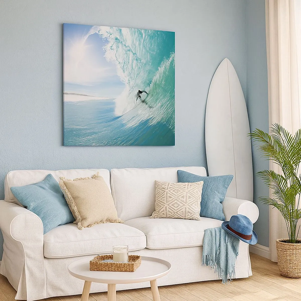 Quadro em tela - Na crista da onda - 30x30 cm