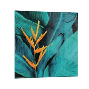 Quadro em vidro - Flor do Éden - 30x30 cm