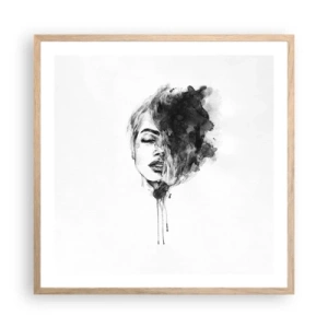 Pôster com moldura de carvalho claro - O que sonha uma rapariga - 60x60 cm