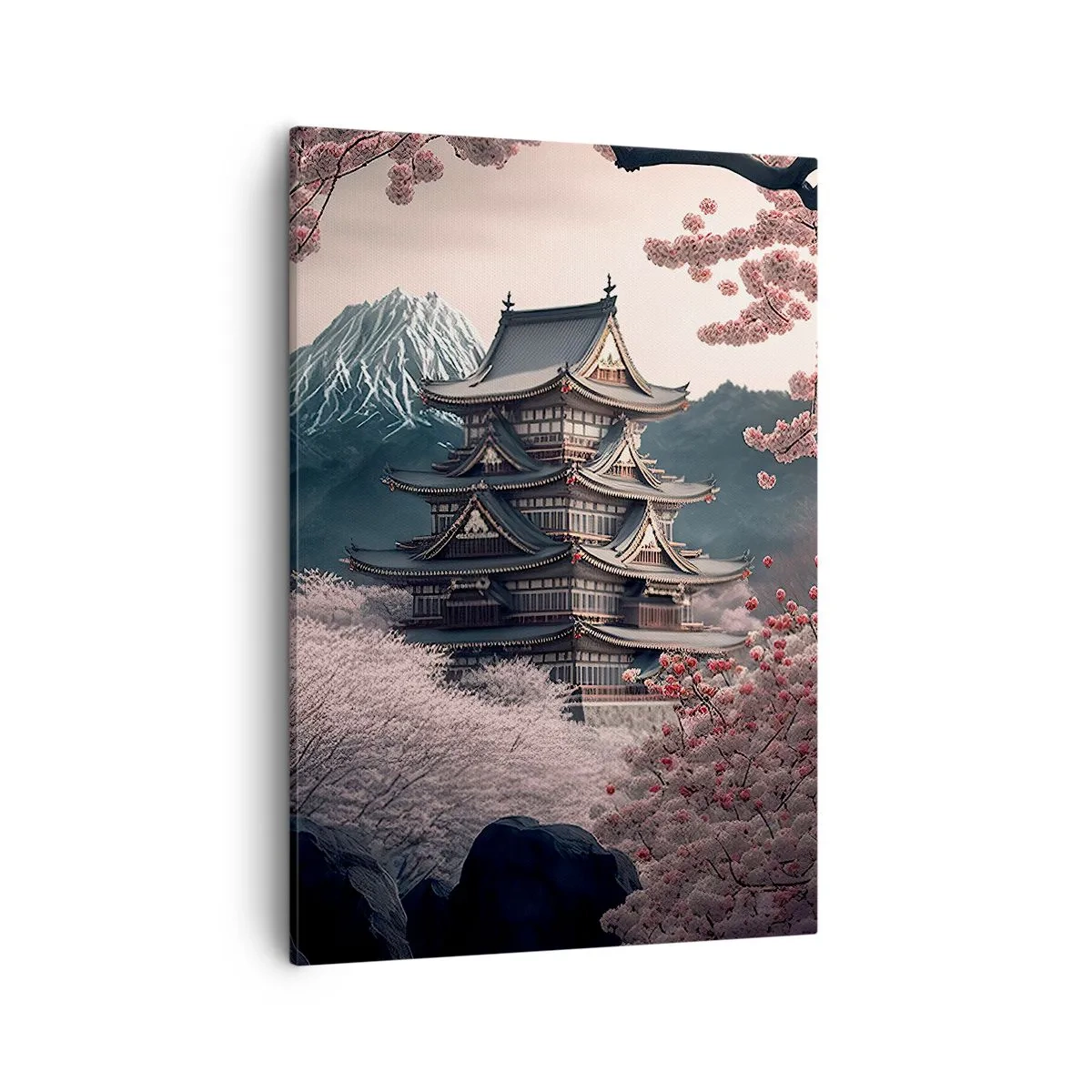 Quadro em tela - A terra da flor de cerejeira - 50x70 cm