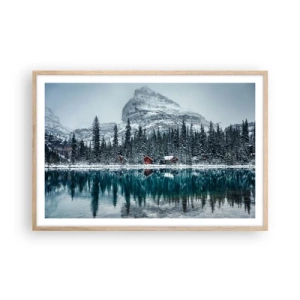 Pôster com moldura de carvalho claro - Retiro canadense - 91x61 cm