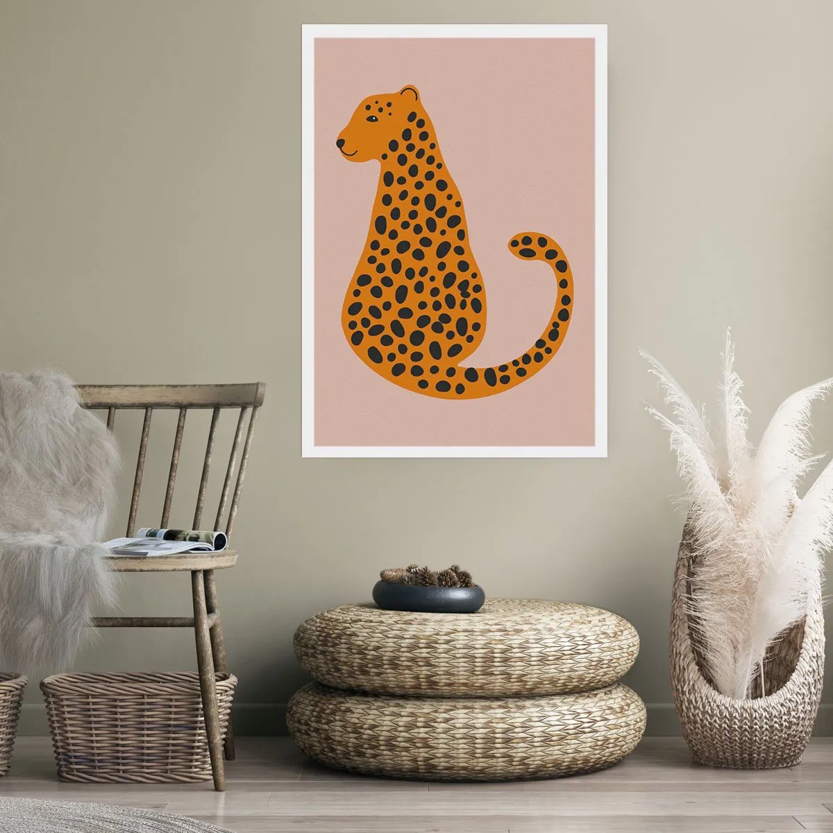 Pôster - A estampa de leopardo está na moda - 50x70 cm