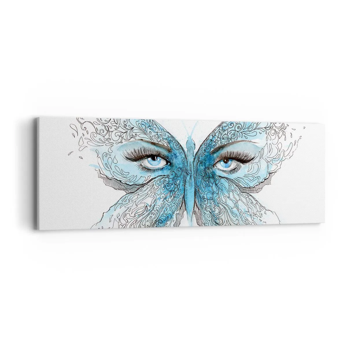 Quadro em tela - Borboleta eros - 90x30 cm