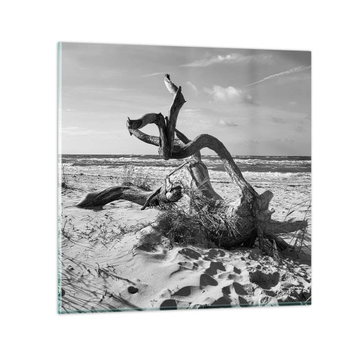 Quadro em vidro - Escultura do mar - 40x40 cm