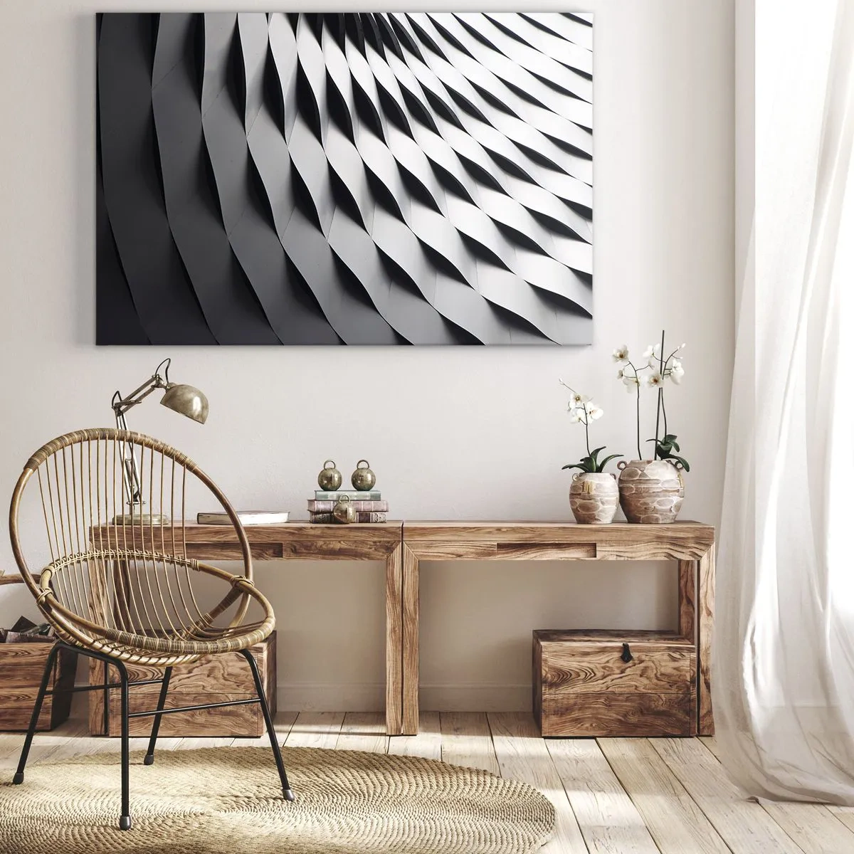 Quadro em tela - Na superfície das ondas - 120x80 cm