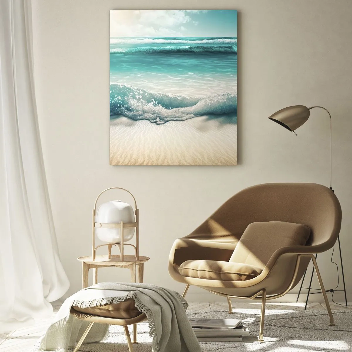 Quadro em vidro - A paz do oceano - 50x70 cm