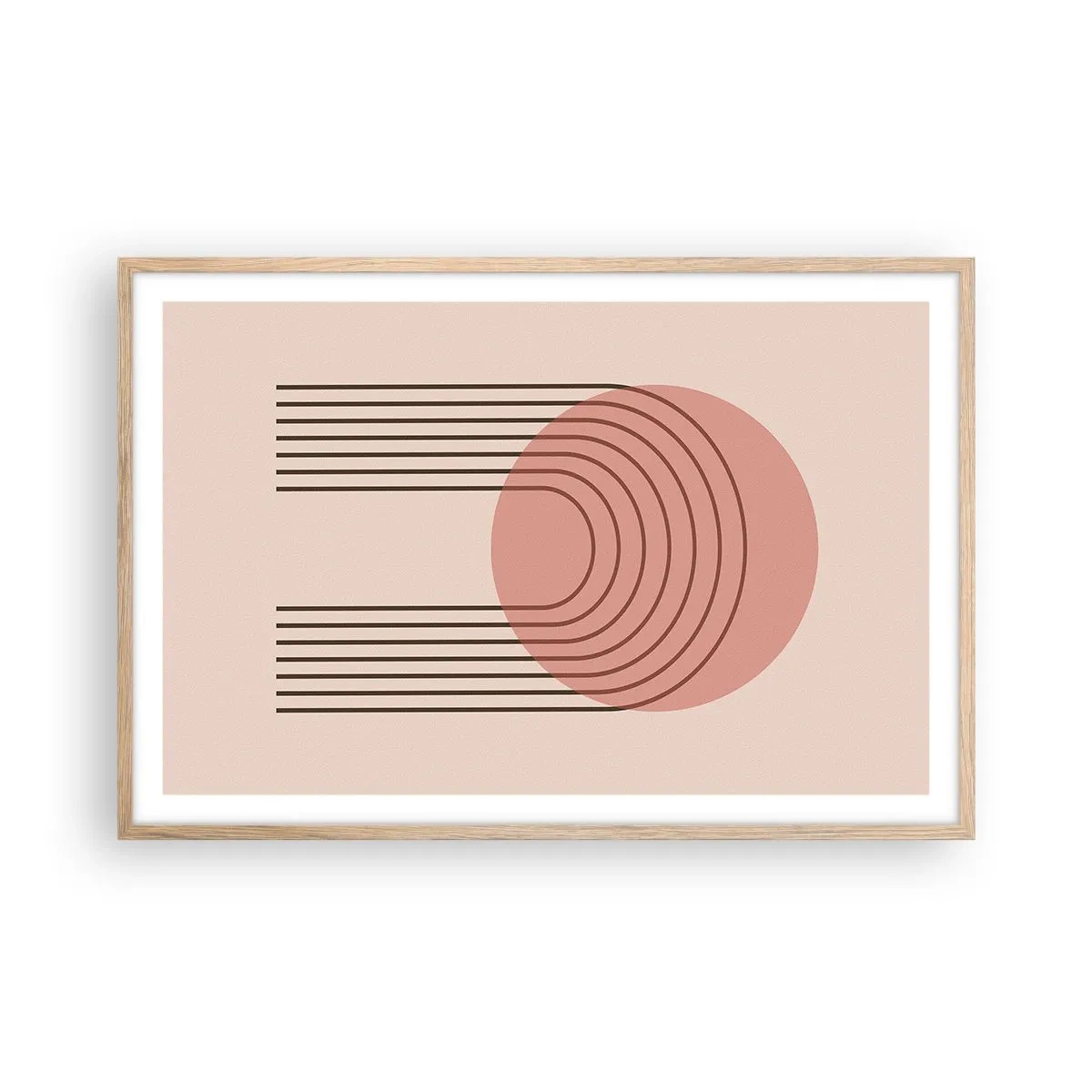 Pôster com moldura de carvalho claro - Atração irresistível - 91x61 cm