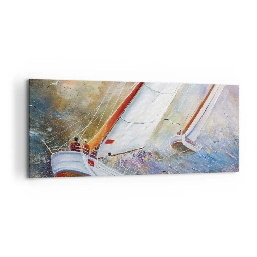 Quadro em tela - Correr sobre as ondas - 100x40 cm