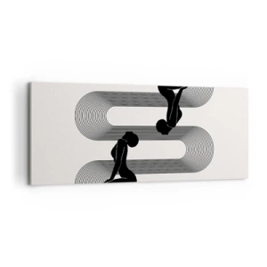 Quadro em tela - Simetria sensual - 100x40 cm