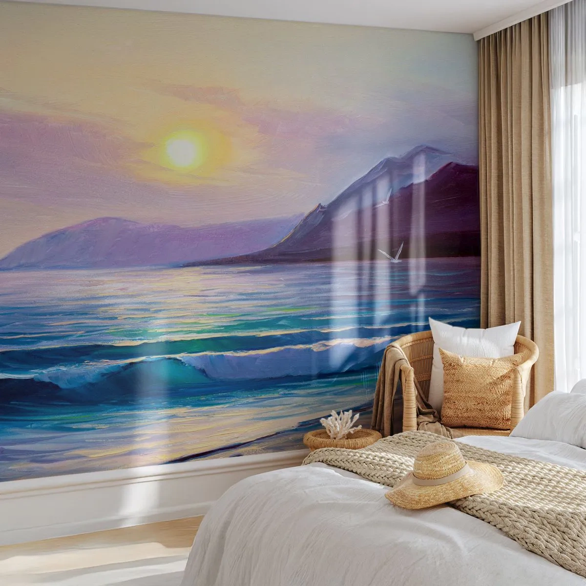 Papel de Parede Autocolante Deluxe Sticker - Cristal de água e ar - Paisagem, Mar, Montanhas - 500x350 cm