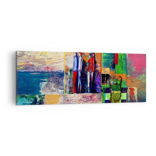 Quadro em tela - Relacionamentos e emoções - 140x50 cm