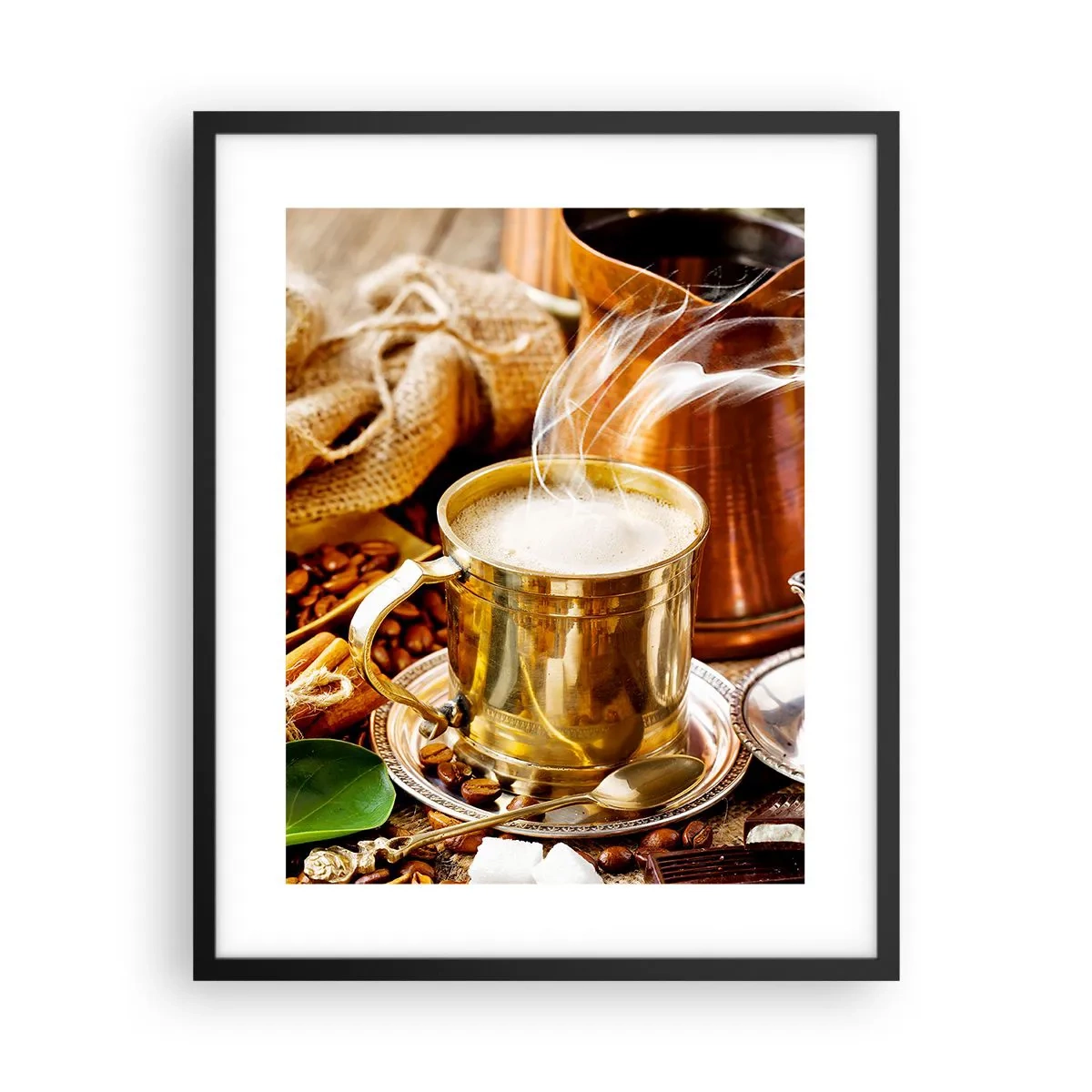 Pôster com moldura preta - Bons dias! - 40x50 cm