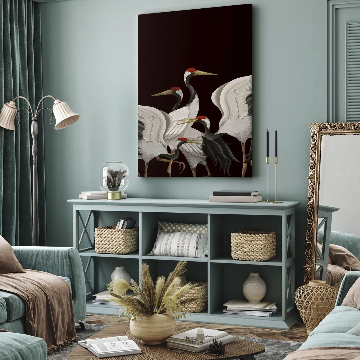 Quadro em tela - Assuntos de aves - 50x70 cm