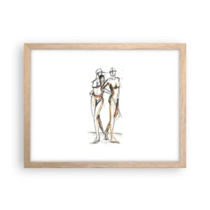 Pôster com moldura de carvalho claro - Um estudo do encanto - 40x30 cm
