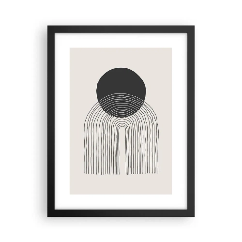 Pôster com moldura preta - Tremores e confiança - 30x40 cm