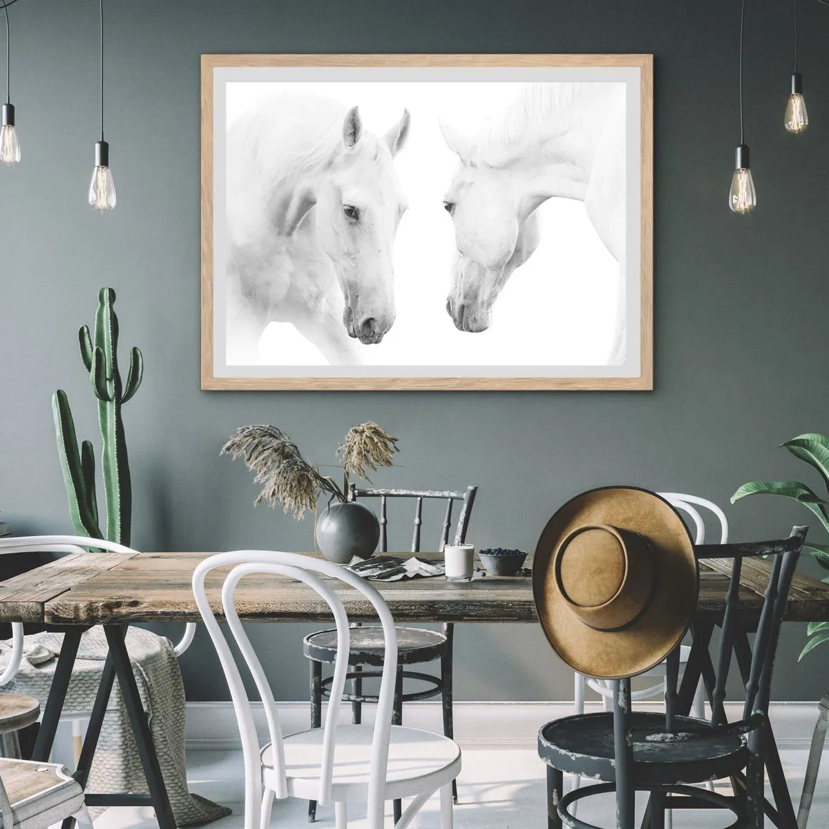 Pôster com moldura de carvalho claro - Será amizade...? - 91x61 cm