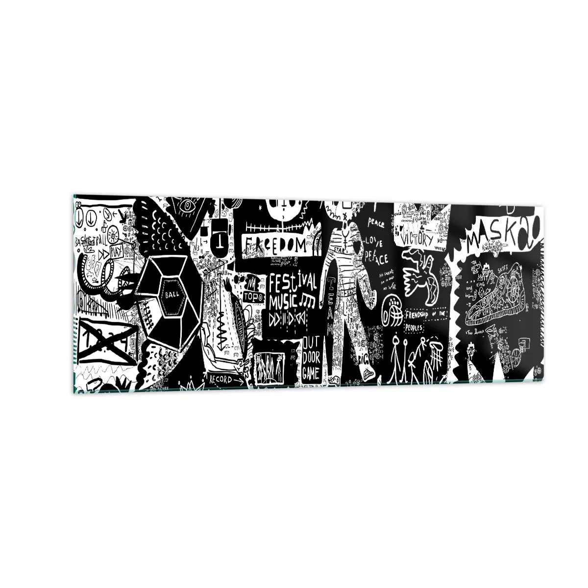 Quadro em vidro - O direito e a alegria da juventude espiritual - 140x50 cm