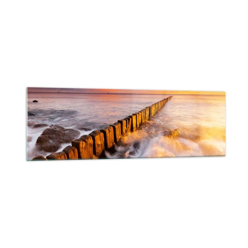 Quadro em vidro - A suavidade das ondas - 160x50 cm
