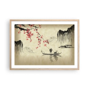 Pôster com moldura de carvalho claro - Na terra do sol nascente - 70x50 cm