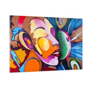 Quadro em vidro - Toque de cor - 120x80 cm