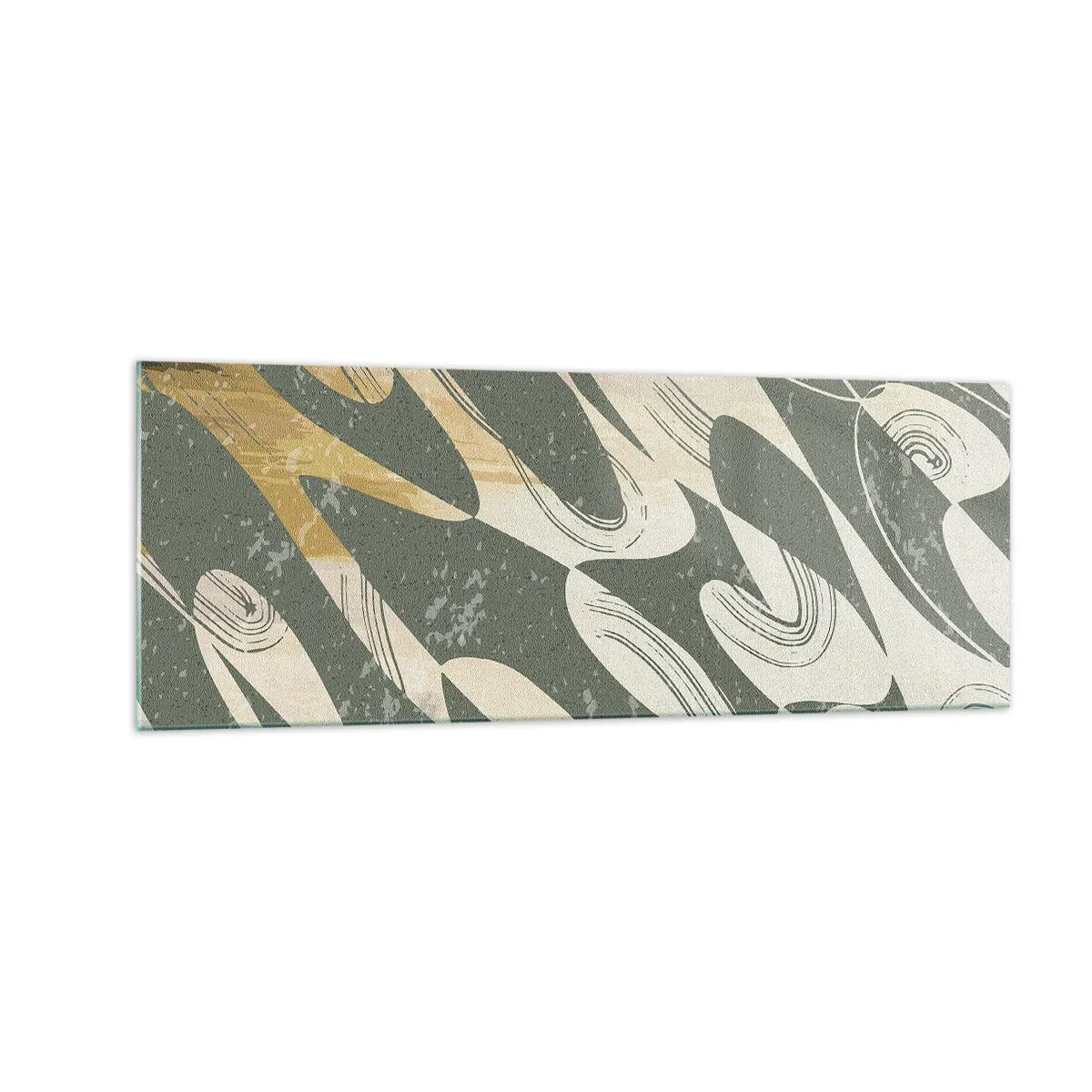 Quadro em vidro - Abstração rítmica - 140x50 cm