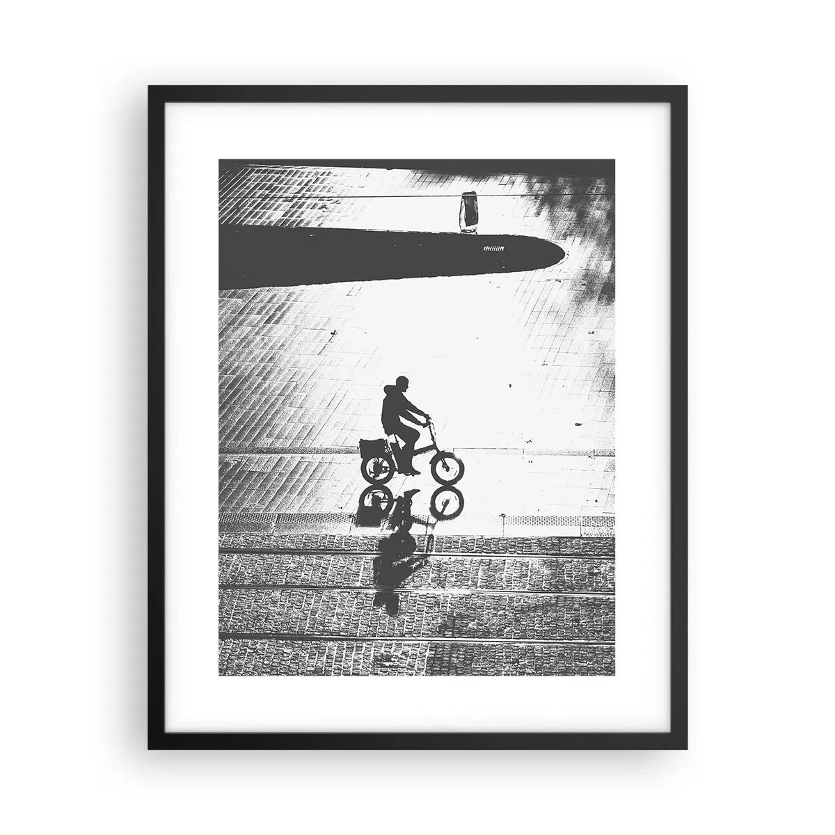 Pôster com moldura preta - Em frente, pela cidade - 40x50 cm