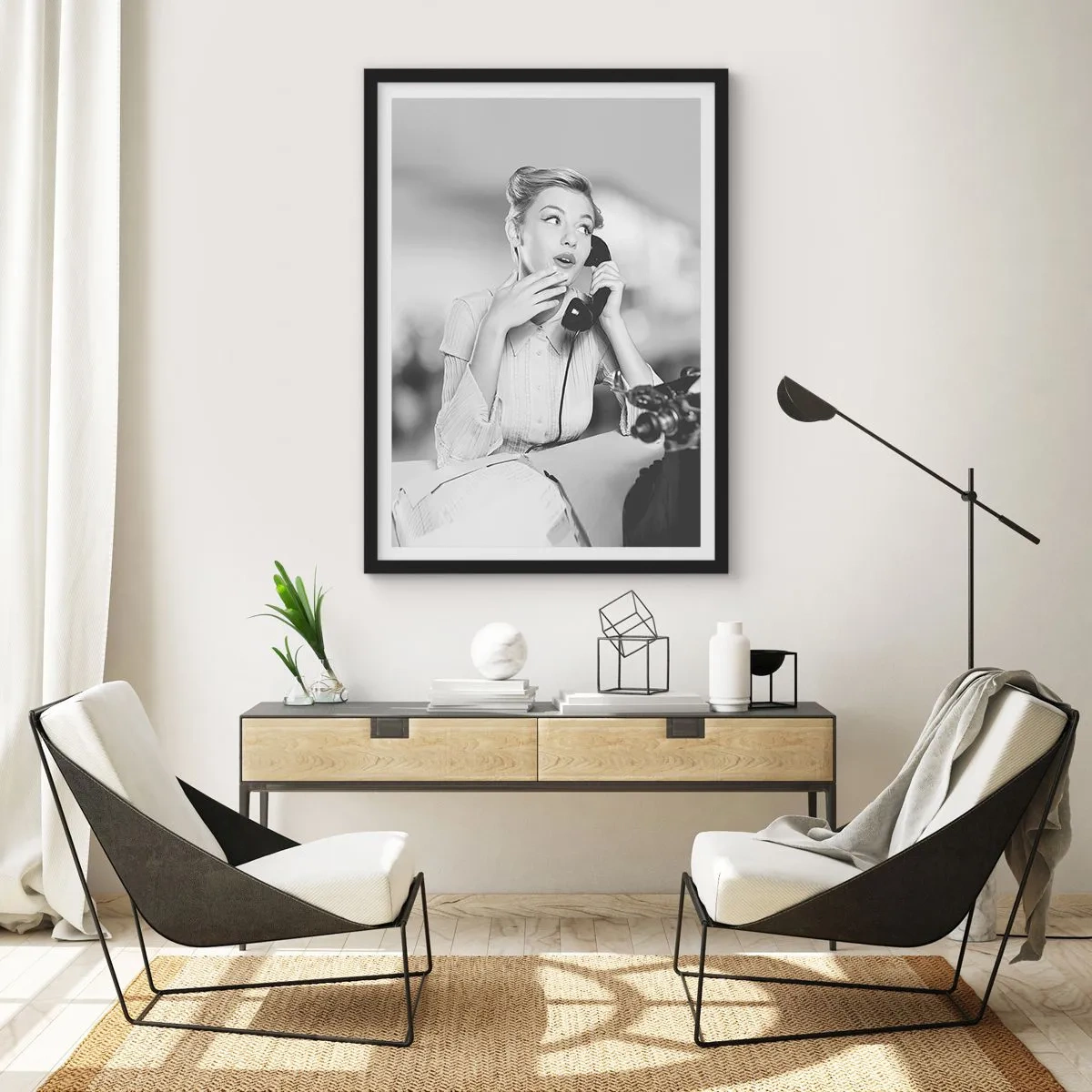 Pôster com moldura preta - Olá, estes são os anos 50. - 61x91 cm