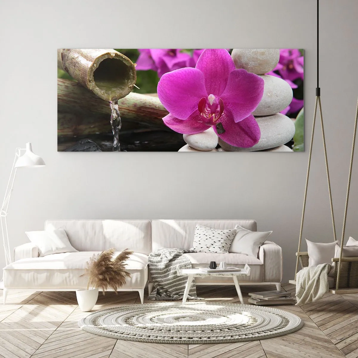 Quadro em vidro - Descanso imediato - 90x30 cm