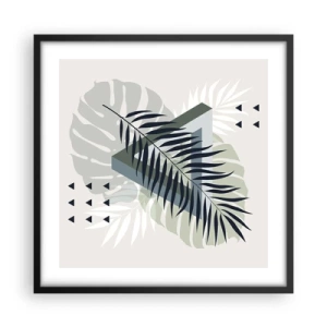 Pôster com moldura preta - Natureza e geometria – duas ordens? - 50x50 cm