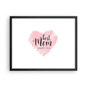 Pôster com moldura preta - Sempre o momento certo - 50x40 cm