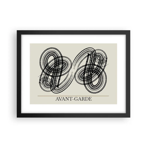 Pôster com moldura preta - Saiu espontaneamente - 40x30 cm