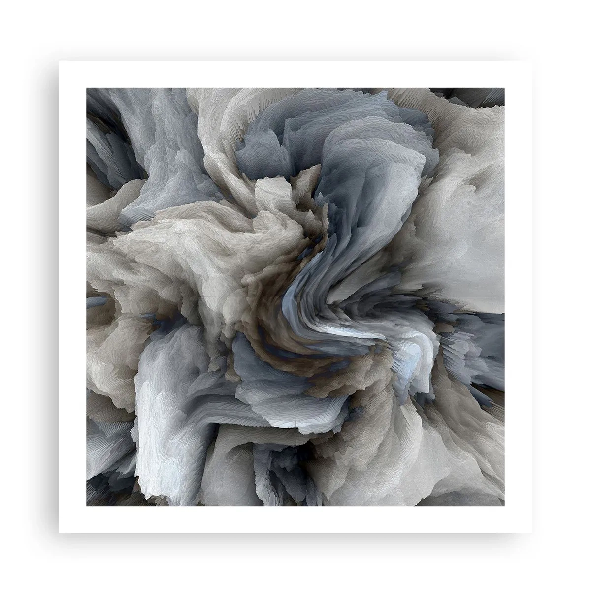 Pôster - Pedra e flor - 60x60 cm