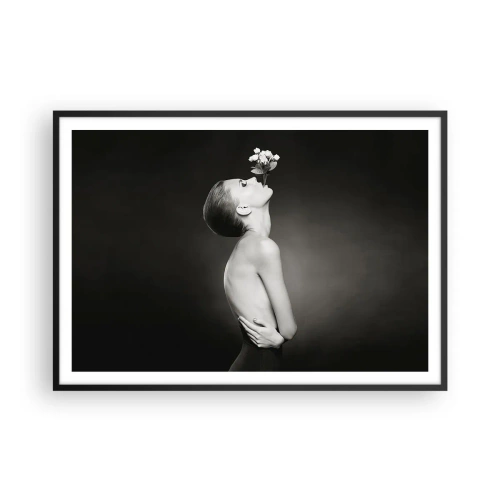 Pôster com moldura preta - Elegância excêntrica - 100x70 cm