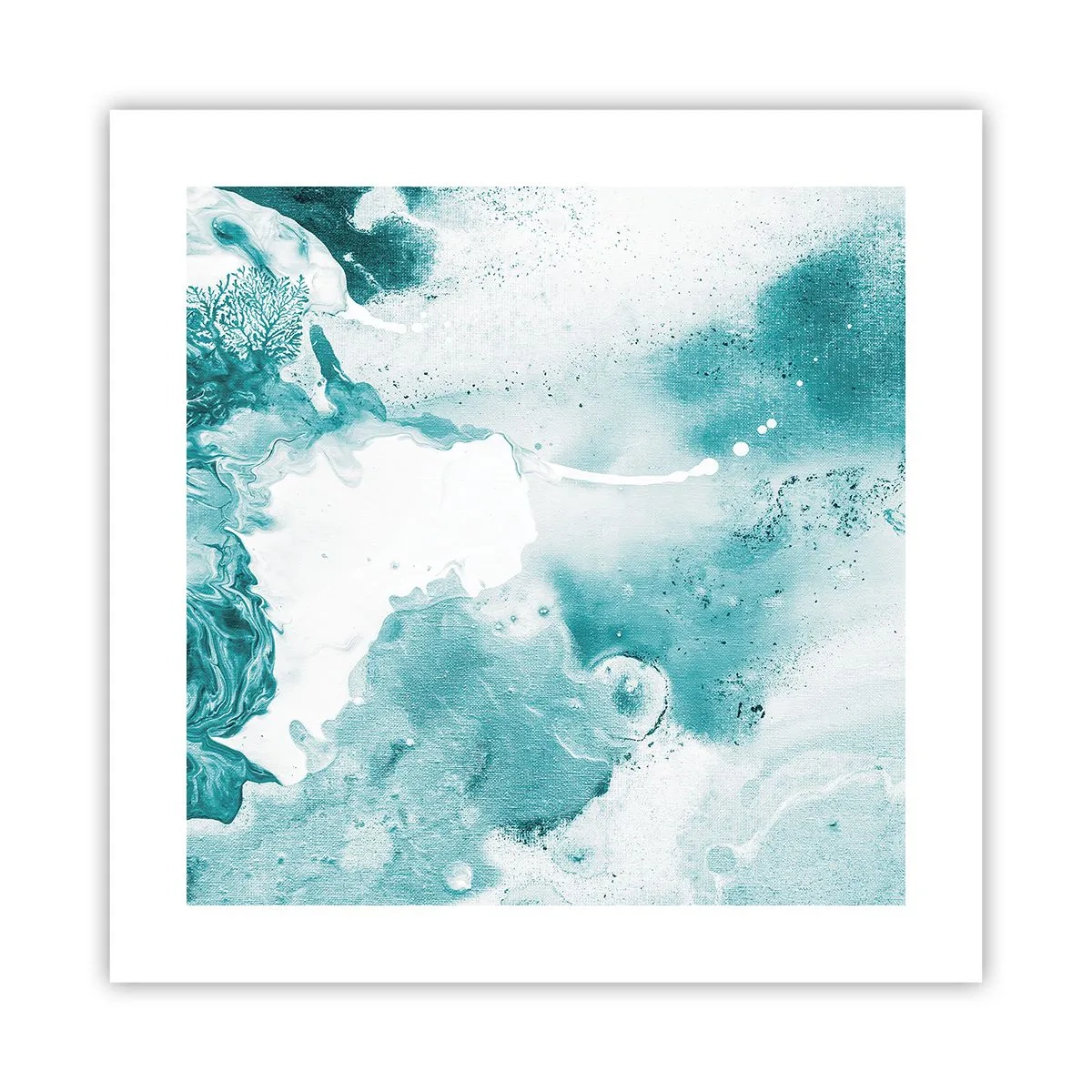 Pôster - Inundado em azul - 40x40 cm