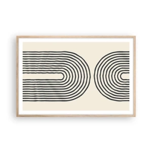 Pôster com moldura de carvalho claro - Em um momento... - 91x61 cm